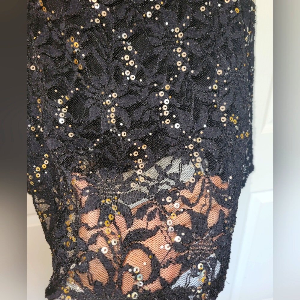 Dressy black and sequin Rabbit Rabbit Rabbit Designs dress size 10. - Picture 6 of 6